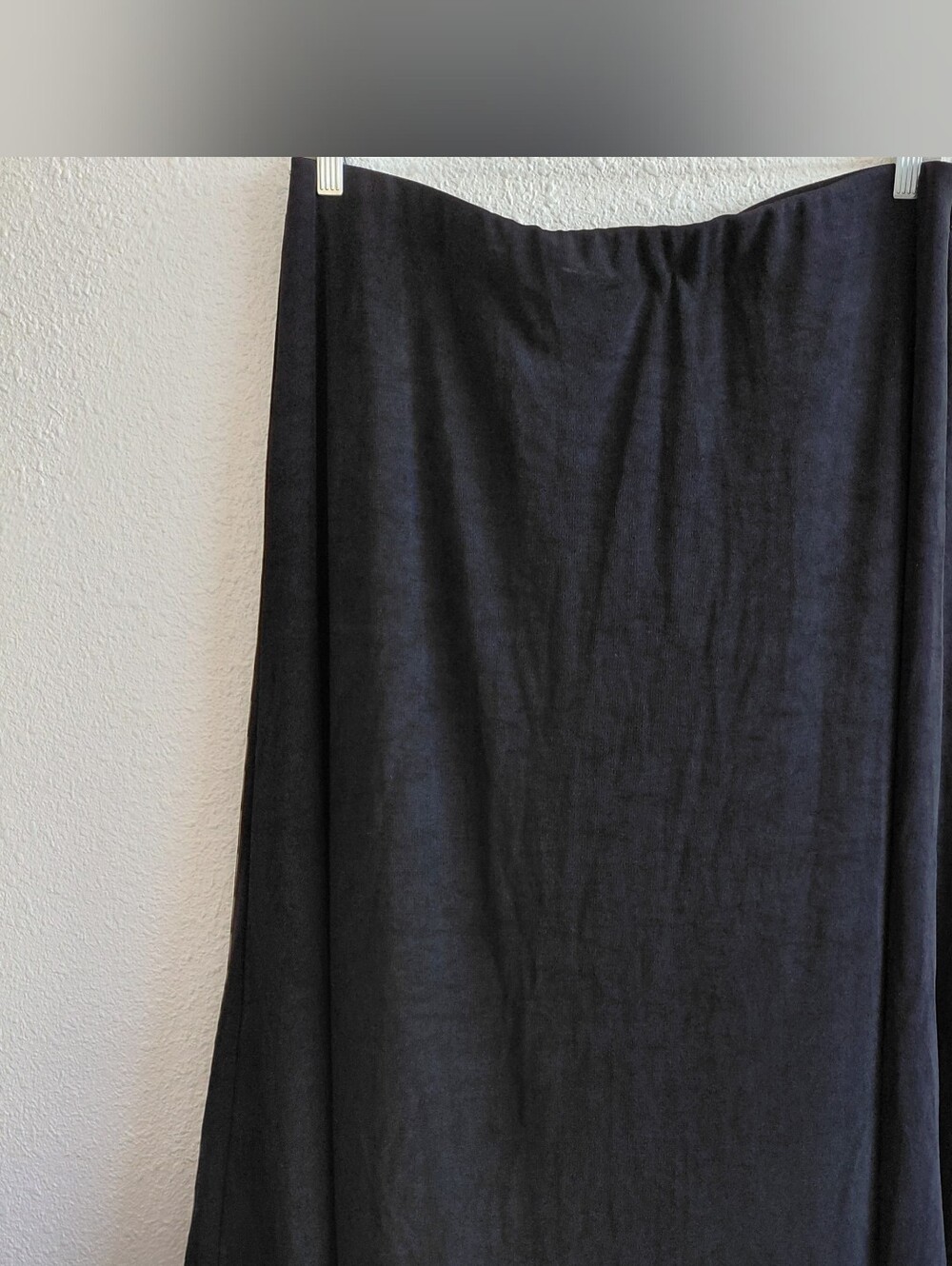 Vtg White Stag Womens Black Stretch Long Skirt Elastic Waist Unlined - Picture 2 of 8